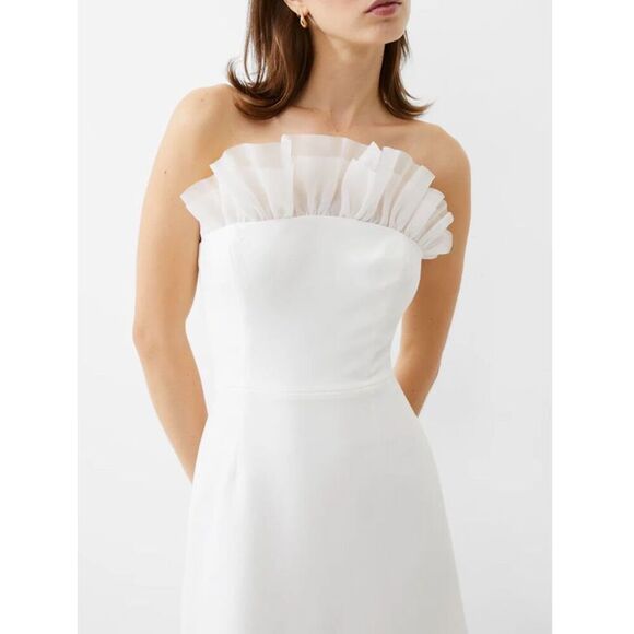 FRENCH CONNECTION Whisper Organza Strapless Dress Size 10 - Picture 2 of 11